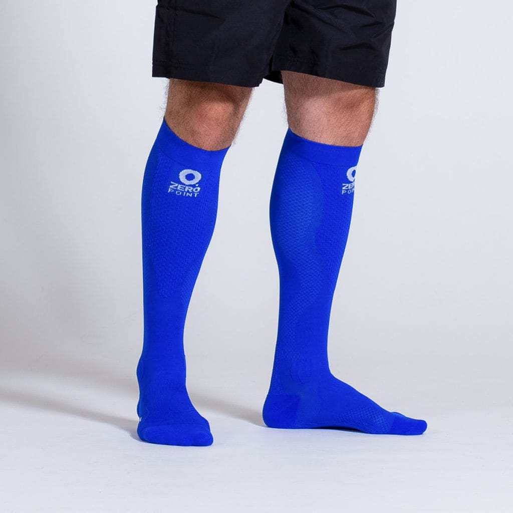 blue compression socks