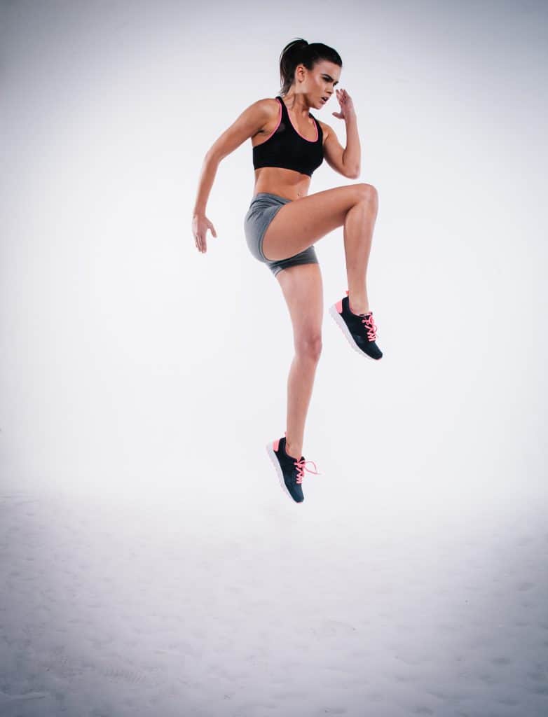 a female athelete working out