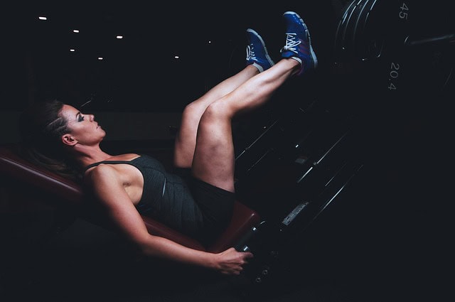 A woman doing a leg workout